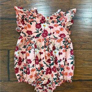 6/12mo Pink Chicken Baby Girls Jennifer Bubble - Pink Daisy Floral